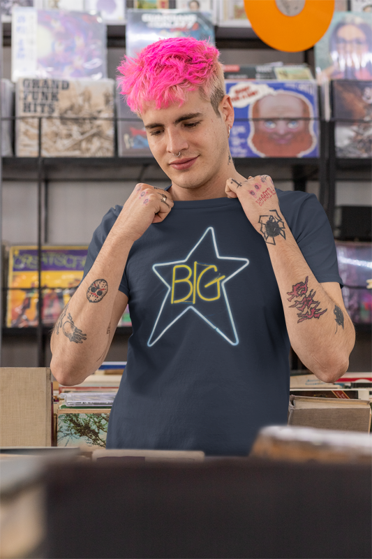 Big Star 1 Record Music Distressed Print T-shirt