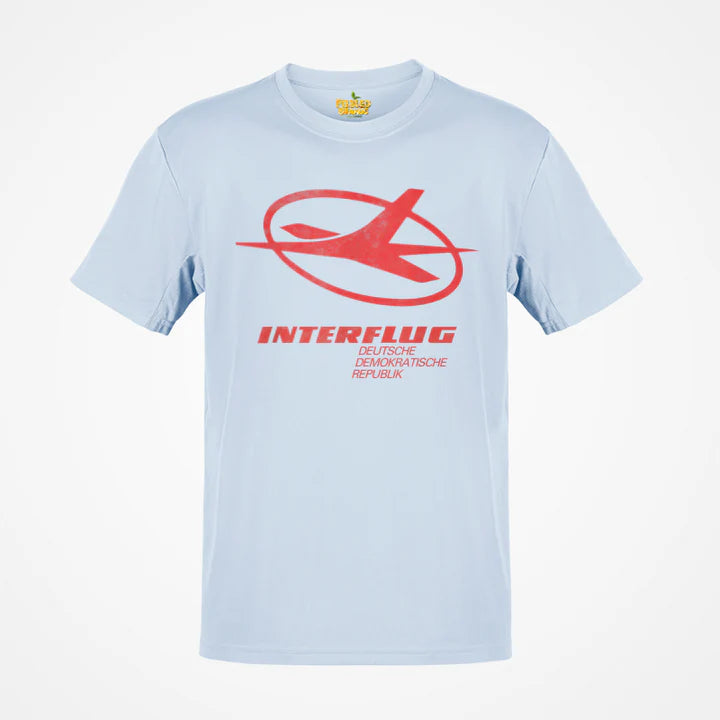 Load image into Gallery viewer, German Interflug Airlines Retro Nostalgic T-shirt
