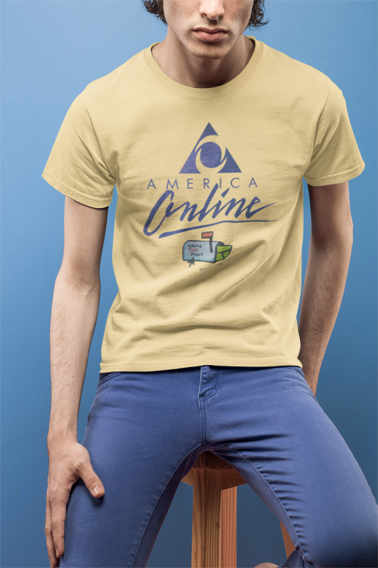 AOL America Online Website You've Got Mail Nostalgic T-Shirt
