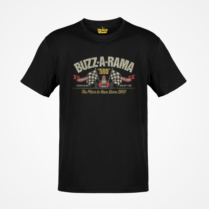 Buzz-A-Rama 1965 Slot Car Racing Venue Nostalgic T-shirt