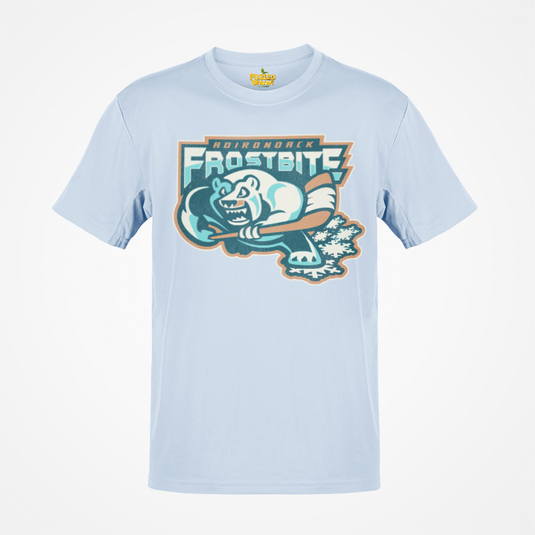 Adirondack Frostbite Hockey Team Nostalgic Logo T-shir