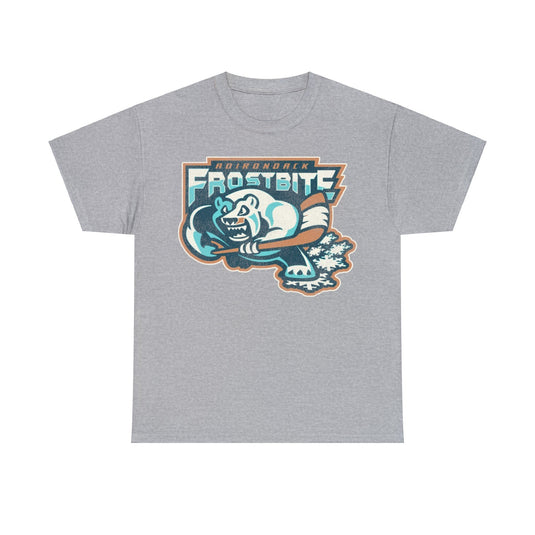 Adirondack Frostbite Hockey Team Nostalgic Logo T-shir