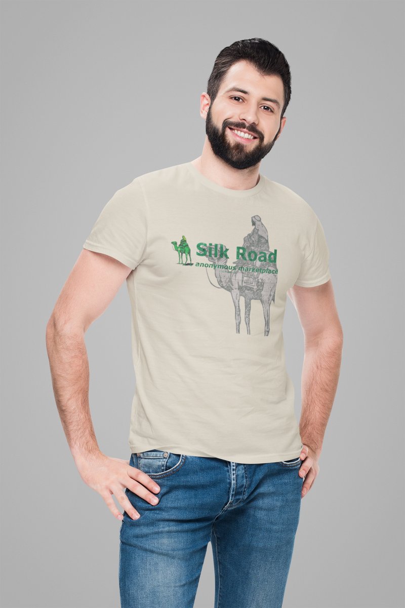 Load image into Gallery viewer, Silk Road Anonymous Marketplace Nostalgic Logo T-shirt
