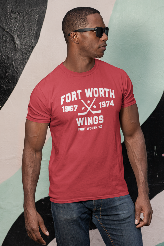 Fort Worth Wings Texas Central Hockey League 1967-1974 T-shirt