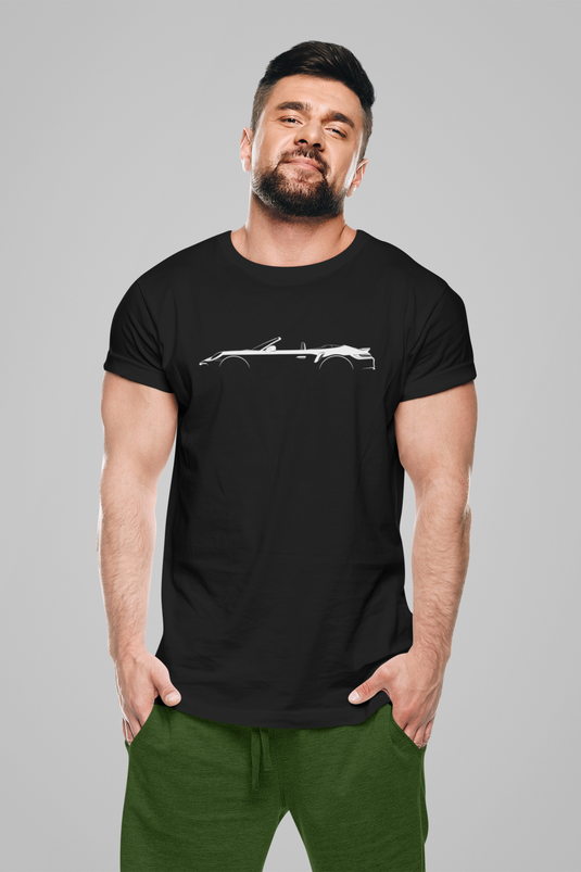 Porsche 911 Turbo S Cabriolet 992 Silhouette Car T-shirt