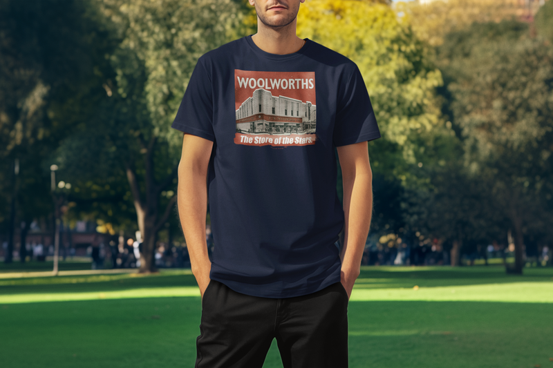 Load image into Gallery viewer, Woolworths Retail Store of the Stars Nostalgic Logo T-shirt
