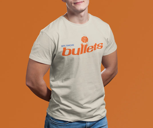 Baltimore Bullets Red Blue Logo Washington Retro T-shirt
