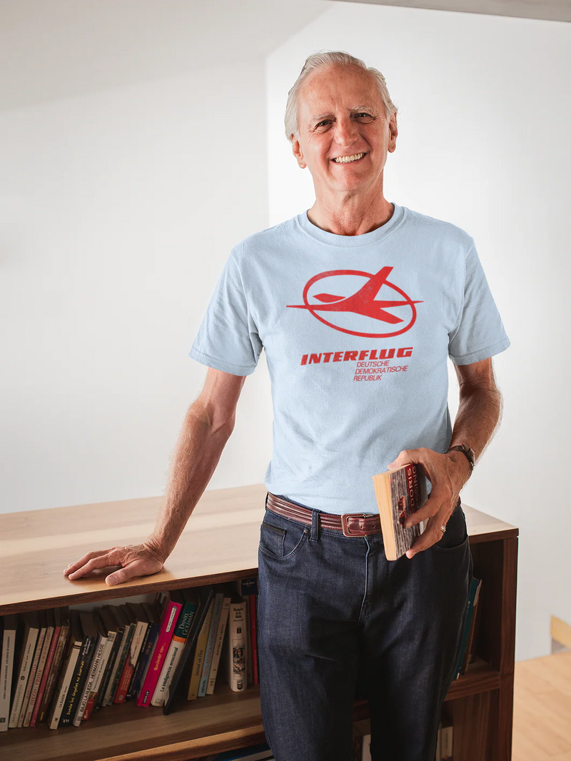 Load image into Gallery viewer, German Interflug Airlines Retro Nostalgic T-shirt
