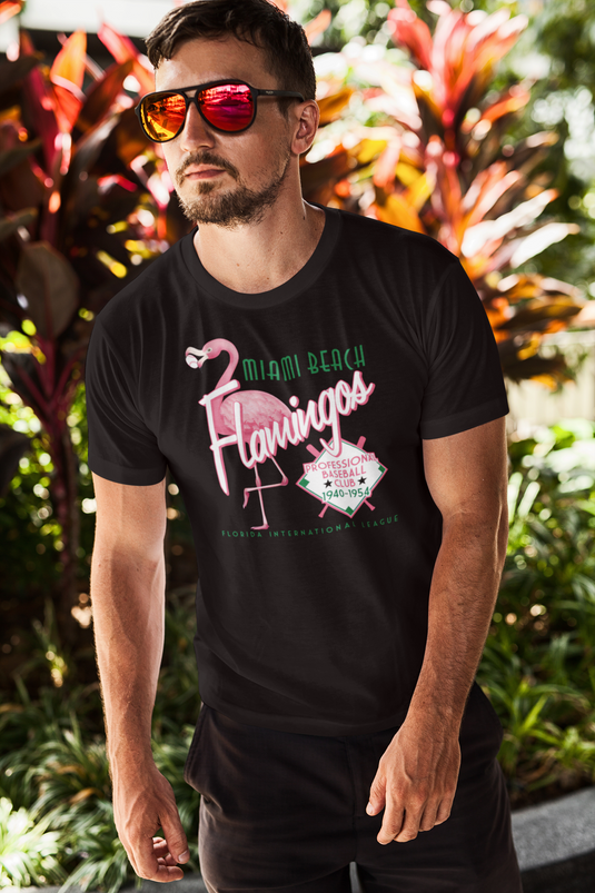 Miami Beach Flamingos Est 1940 Florida Baseball T-shirt