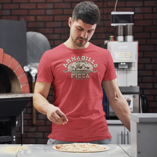 Armadillo Pizza Restaurant 1988 Distressed Print T-shirt