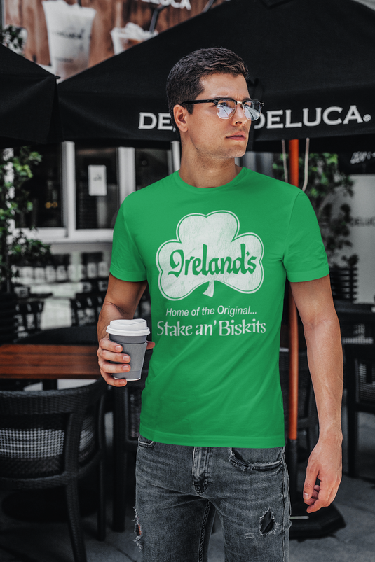 Irelands Home of the Original Stake an Biskits Restaurant T-shirt
