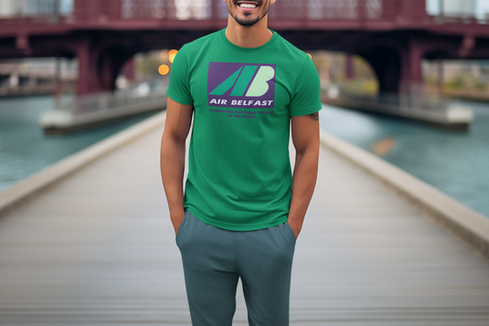 Air Belfast Connecting Northern Ireland Vintage Airline Logo Aviation T-shirt