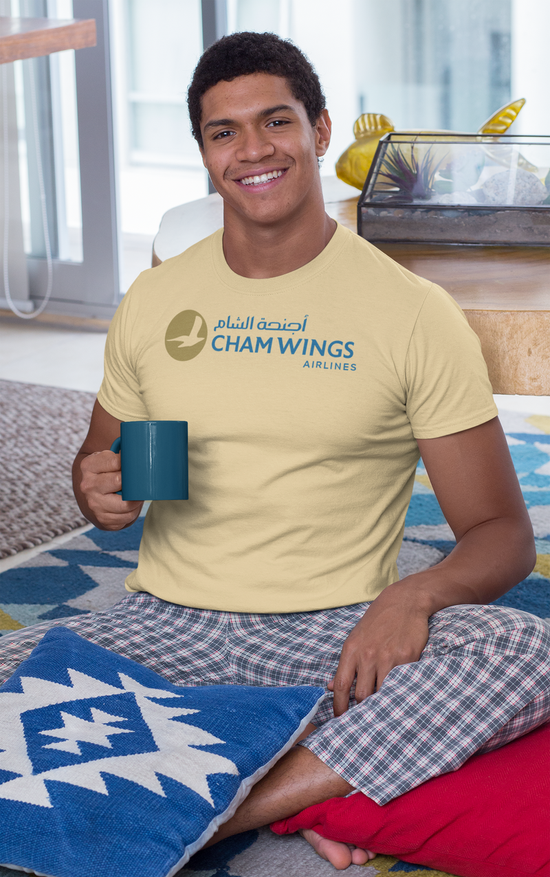Load image into Gallery viewer, Cham Wings Airlines Syrian Carrier Logo T-Shirt Aviation
