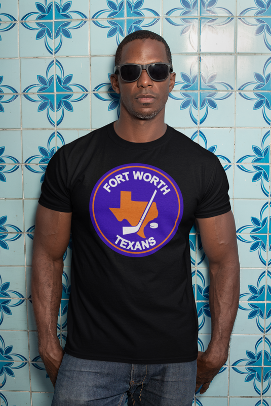 Fort Worth Texans Hockey 1981 Texas Nostalgic Logo T-shirt